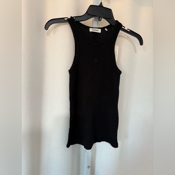 Sandro franklin embroidered waffle knit tank FINAL PRICE NO OFFERS - Picture 9 of 13